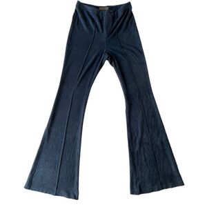 Faux Suede Flare Pants